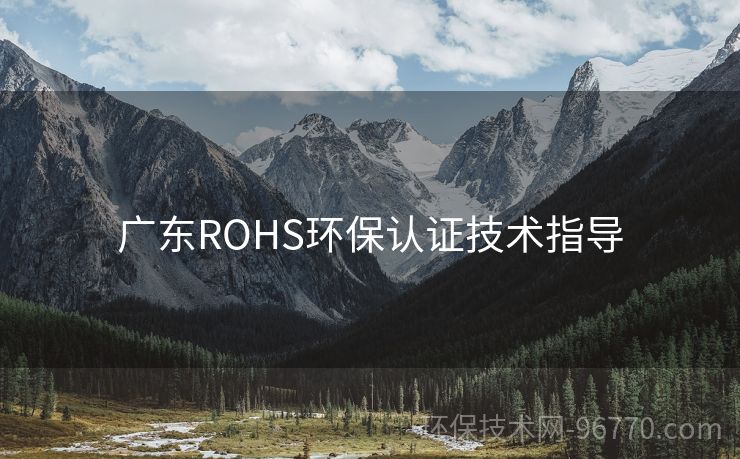 廣東ROHS環(huán)保認(rèn)證技術(shù)指導(dǎo)