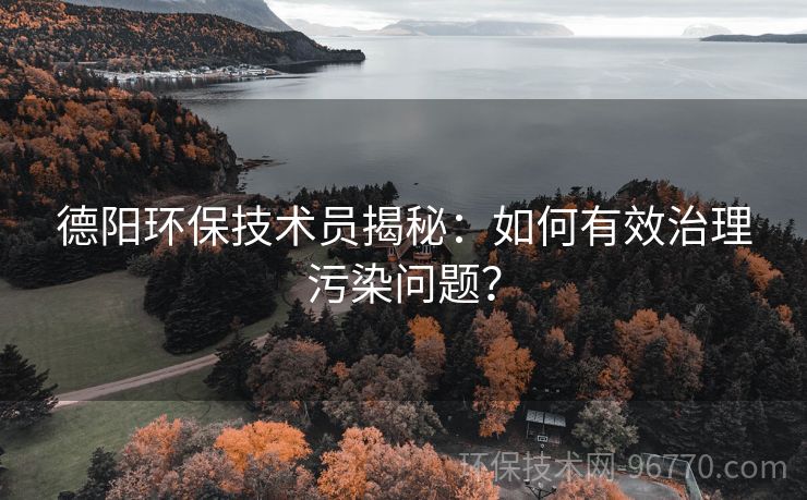 德陽環(huán)保技術(shù)員揭秘：如何有效治理污染問題？